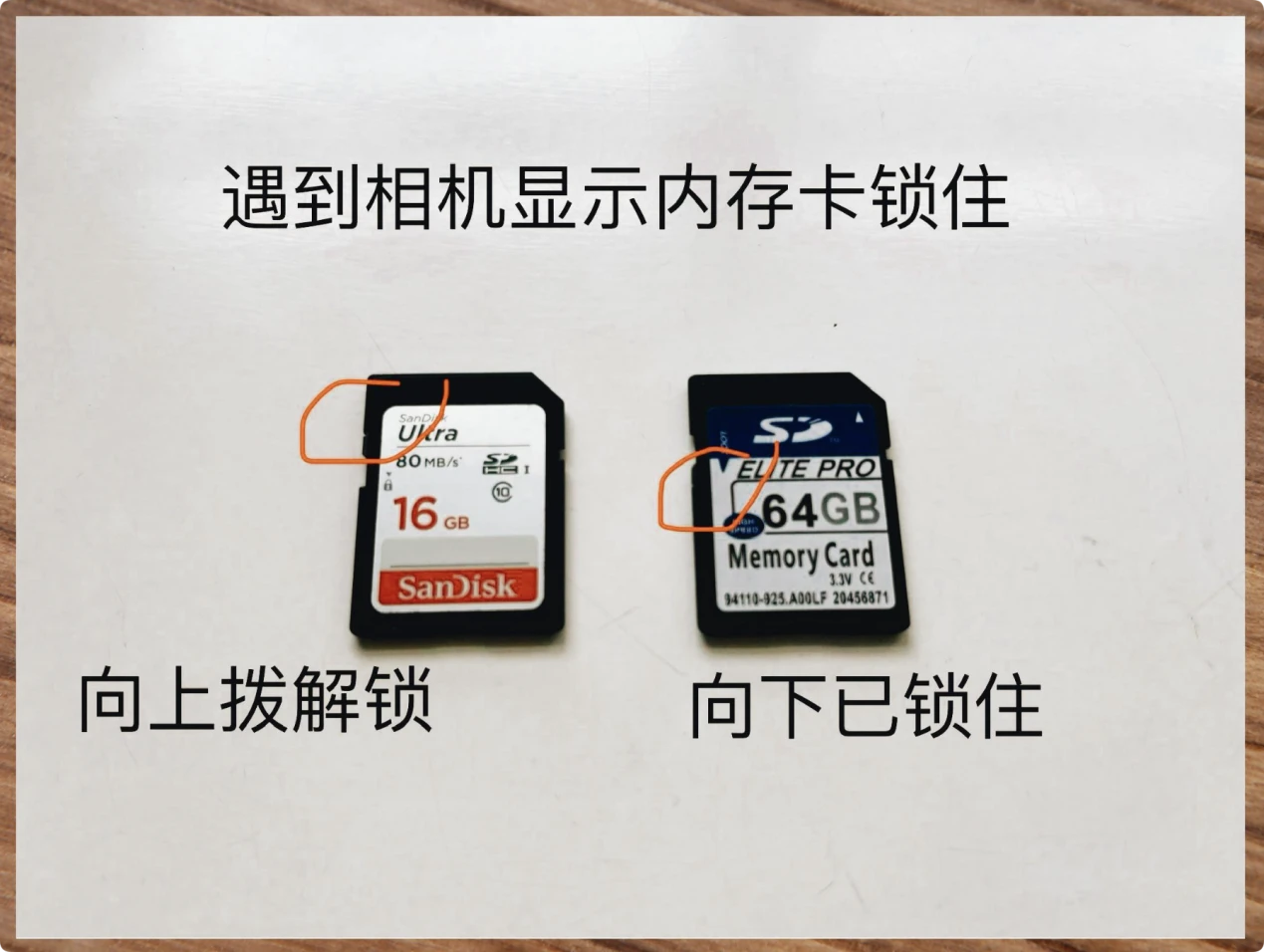 相机显示存储卡被锁定如何解决