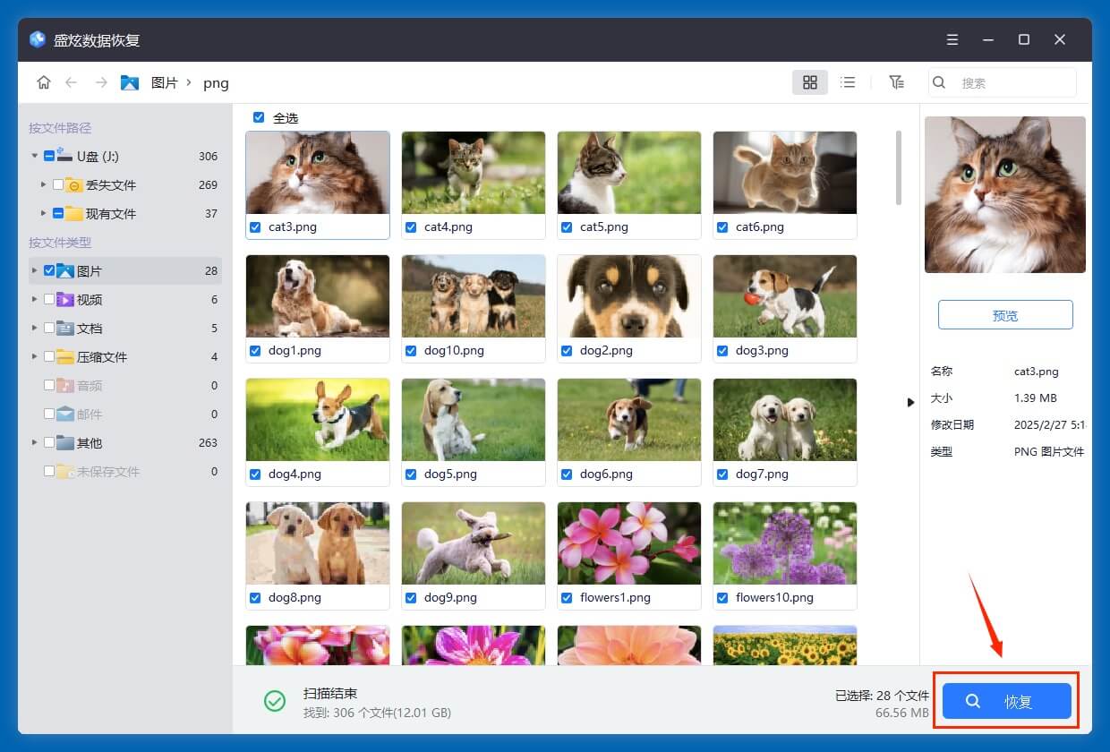 闪迪U盘数据恢复