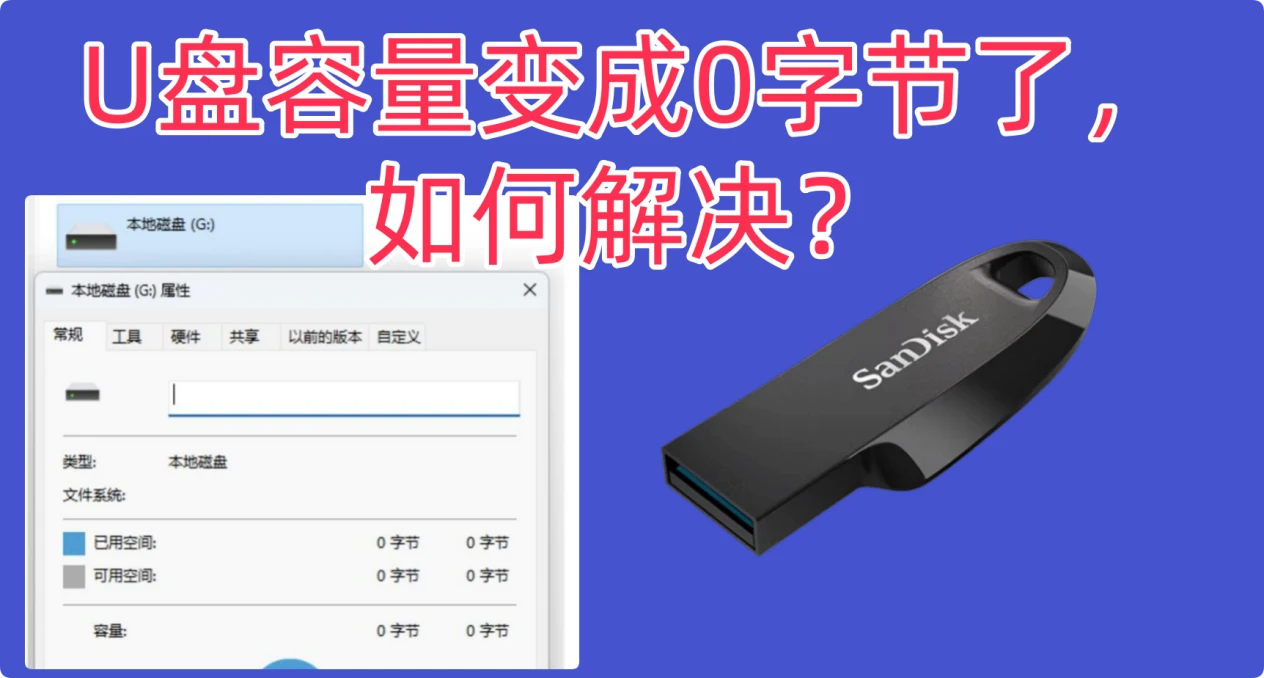 U盘容量变成0