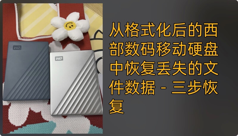 从格式化后的西部数码WD移动硬盘恢复数据