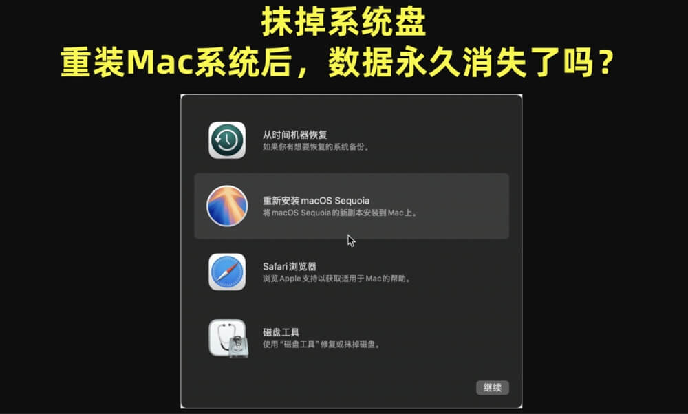 重装Mac系统后数据永久丢失了吗