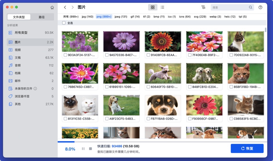 帮助恢复苹果电脑上已经删除的文件